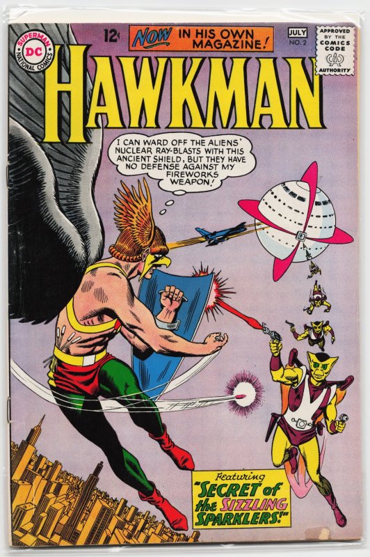 Hawkman #2 (DC Comics, 1964), raw, ungraded comic book — front cover