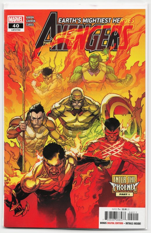 Avengers #40 (Marvel Comics, 2021), raw, ungraded comic book — front cover