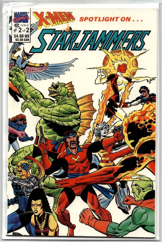 X-Men Spotlight on... Starjammers #2 (Marvel Comics, 1990), raw, ungraded comic book — front cover