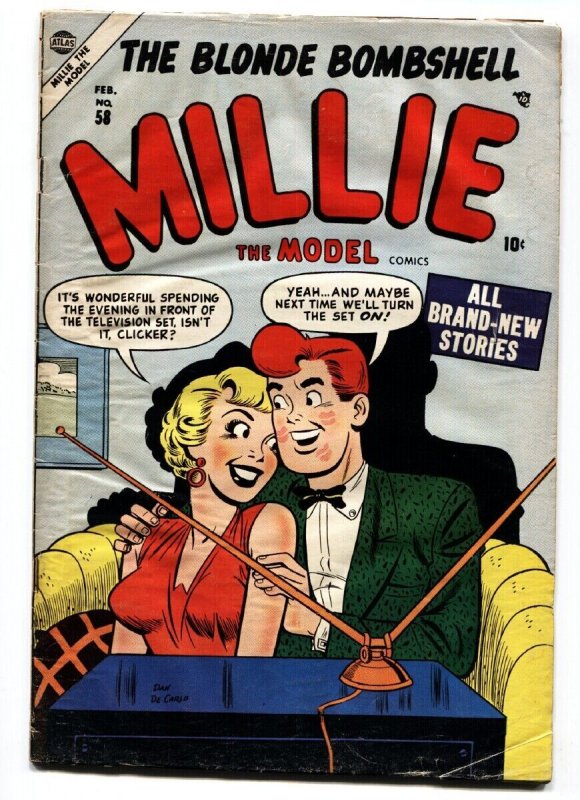 Millie the Model #58 (Marvel Comics, 1955), raw, ungraded comic book — front cover