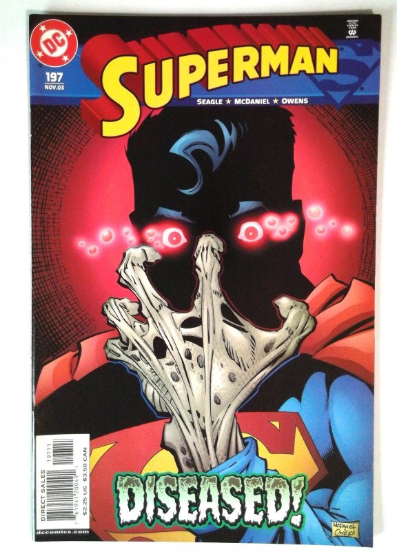 Superman #197 (DC Comics, 2003), raw comic book in NM- condition — front cover