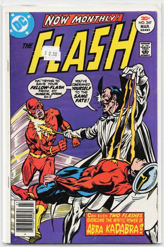 The Flash #247 (DC Comics, 1977), raw, ungraded comic book — front cover