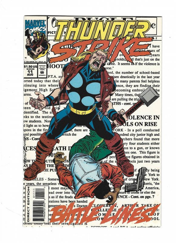 Thunderstrike #11 (1994), raw, ungraded comic book — front cover