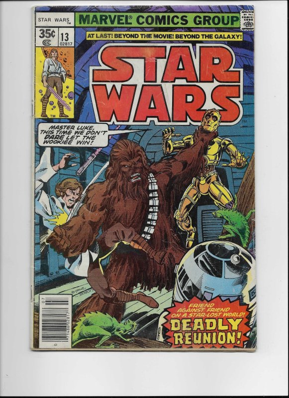 Star Wars #13 (Marvel Comics, 1978), raw comic book in VG/FN condition — front cover