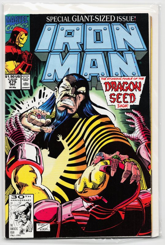 Iron Man #275 (Marvel Comics, 1991), raw, ungraded comic book — front cover