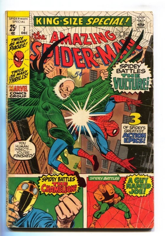 Amazing Spider-Man Annual #7 (Marvel Comics, 1970), raw, ungraded comic book — front cover
