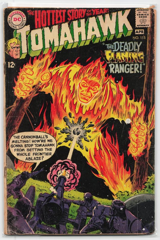 Tomahawk #115 (DC Comics, 1968), raw, ungraded comic book — front cover