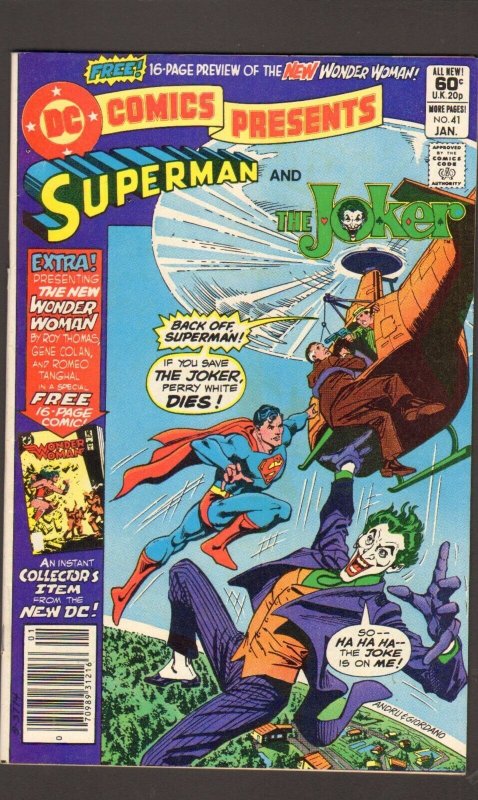 Presents Superman & the Joker #41 (DC Comics), raw comic book in 8.0 condition — front cover