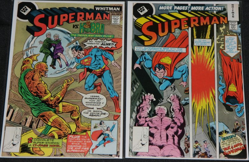 DC Whitman Variant Covers 11 Mid Grade Comic Lot Fn-Vf Batman Superman JLA (DC Comics), raw comic book in VF condition — front cover