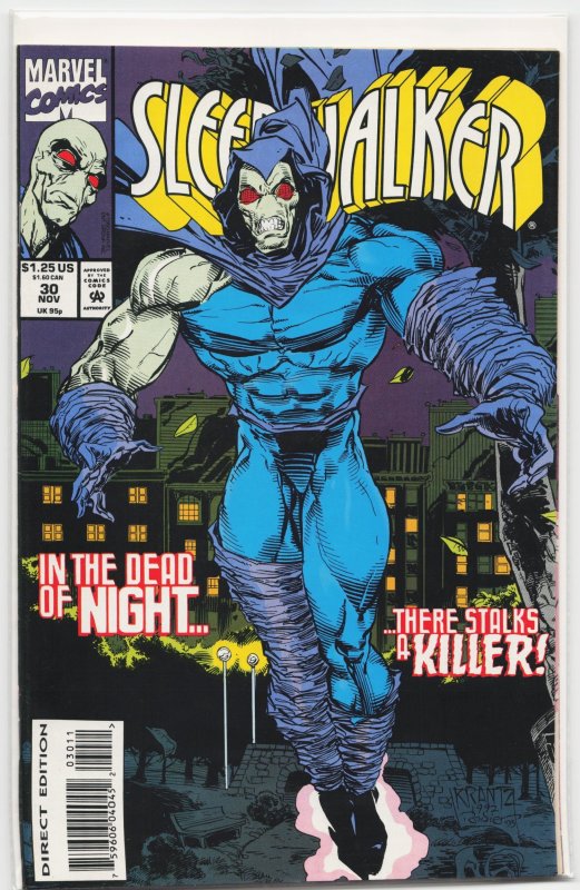 Sleepwalker #30 (Marvel Comics, 1993), raw, ungraded comic book — front cover