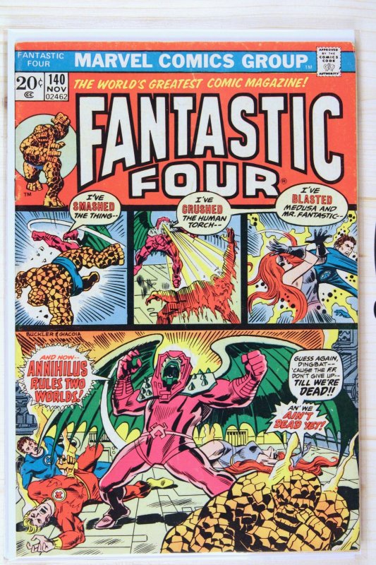 Fantastic Four #140 (Marvel Comics, 1973), raw comic book in FN+ 6.5 condition — front cover
