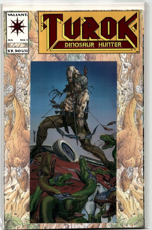 Turok, Dinosaur Hunter #1 (Valiant Comics, 1993), raw, ungraded comic book — front cover