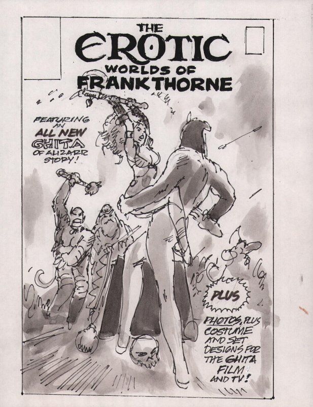 The Erotic Worlds of Frank Thorne Cover Prelim by Frank Thorne- Ghita of Alizarr, raw, ungraded comic book — front cover