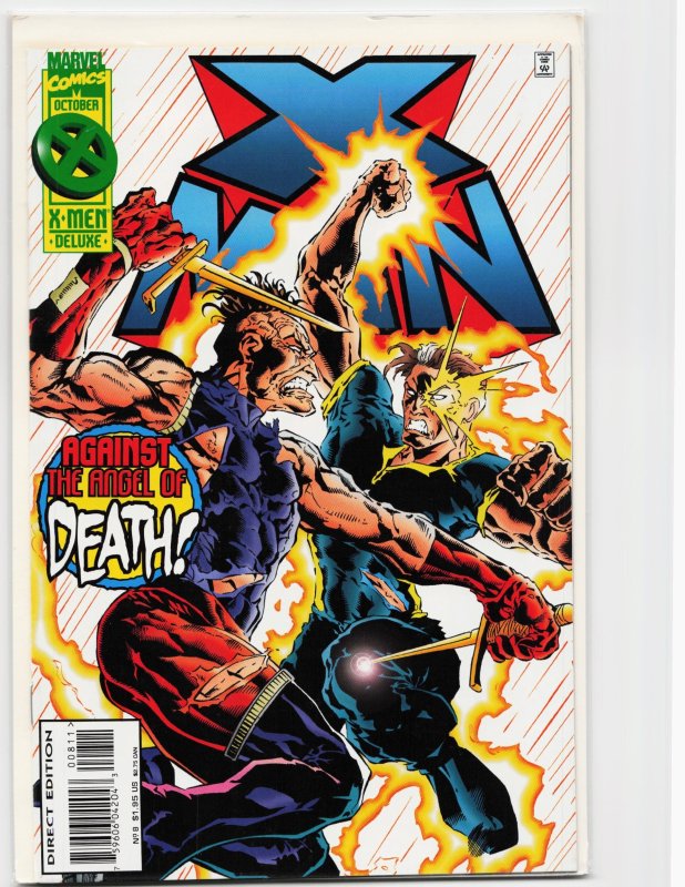 X-Man #8 (Marvel Comics, 1995), raw, ungraded comic book — front cover