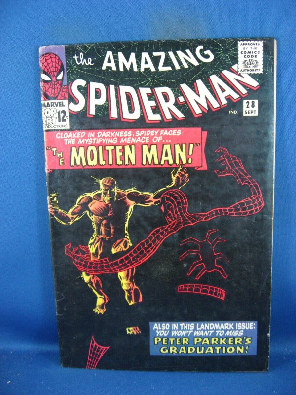 Amazing Spider-Man #28 (Marvel Comics, 1965), raw comic book in VG+ condition — front cover