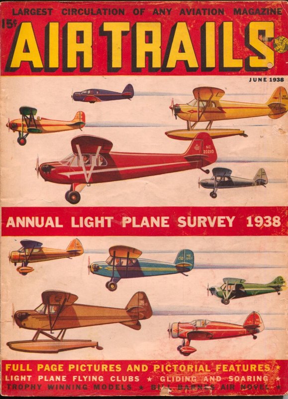 Air Trails 6/1938-hero Pulp -Bill Barnes-Frank Tinsley-G. L. Eaton-G/vG, raw, ungraded comic book — front cover