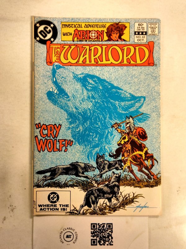 The Warlord #62 (DC Comics, 1982), raw comic book in VF condition — front cover