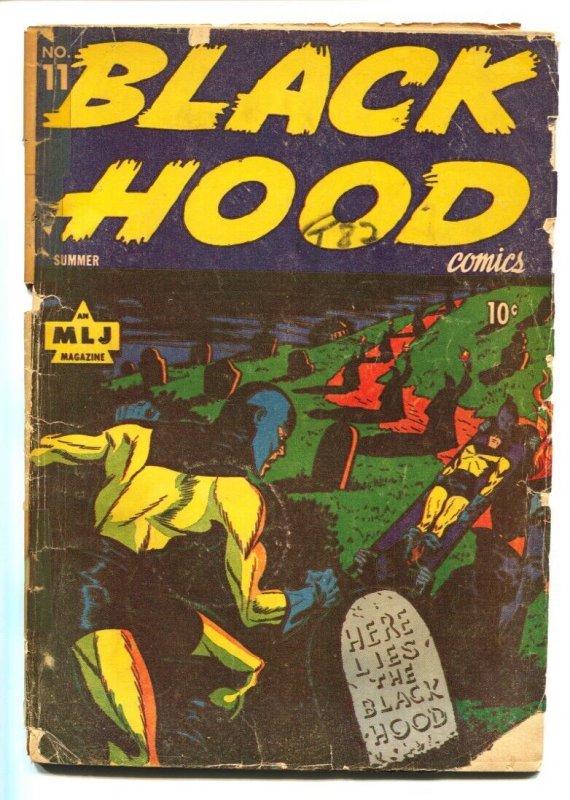 Black Hood Comics #11 (Archie Comics, 1944), raw, ungraded comic book — front cover