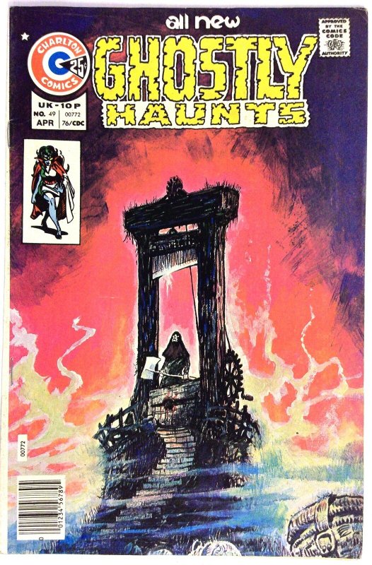 Ghostly Haunts #49 (Charlton Comics, 1976), raw comic book in FN/VF condition — front cover