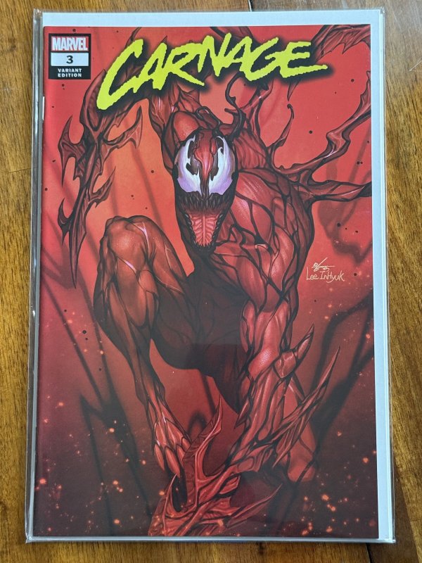 Carnage #3 (Marvel Comics, 2022), raw comic book in NM+ 9.6 condition — front cover