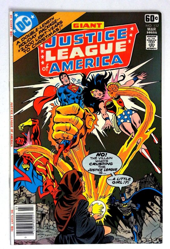 Justice League of America #152 (DC Comics, 1978), raw, ungraded comic book — front cover