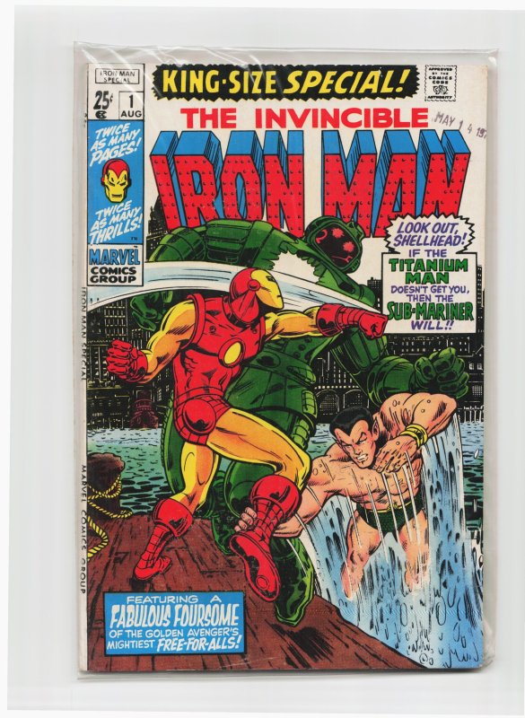 Iron Man Annual #1 (Marvel Comics, 1970), raw, ungraded comic book — front cover