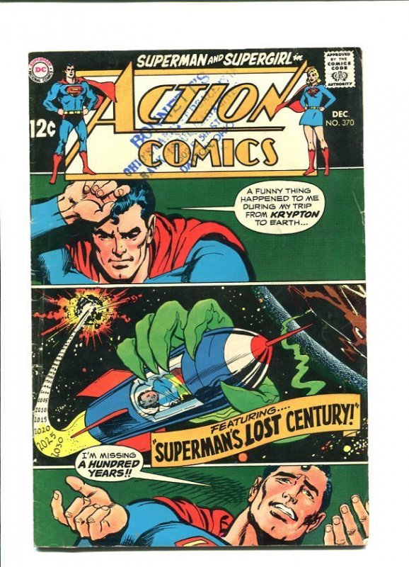 Action #370 (DC Comics, 1968), raw comic book in VG condition — front cover
