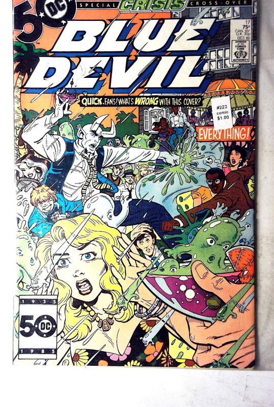 Blue Devil #17 (DC Comics, 1985), raw, ungraded comic book — front cover