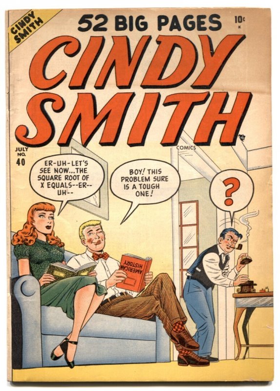 Cindy Smith #40 (Timely Comics, 1950), raw comic book in FN- condition — front cover