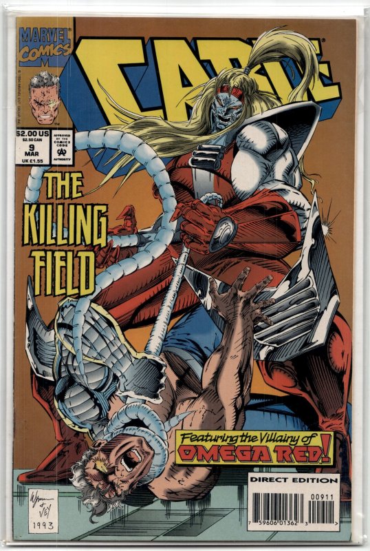 Cable #9 (Marvel Comics, 1994), raw, ungraded comic book — front cover