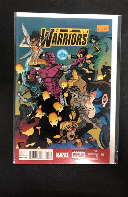 New Warriors #11 (Marvel Comics, 2014), raw, ungraded comic book — front cover