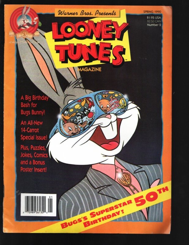 Looney Tunes Magazine #2 (DC Comics, 1989), raw, ungraded comic book — front cover