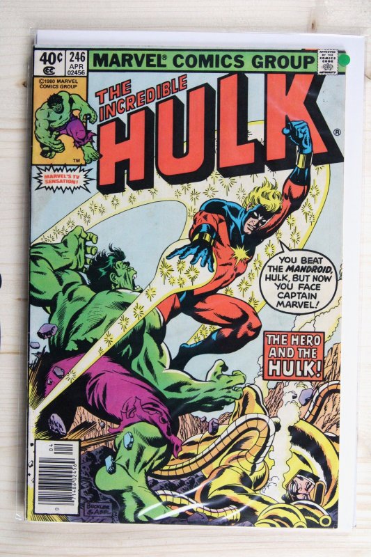 The Incredible Hulk #246 (Marvel Comics, 1980), raw comic book in VF- 7.5 condition — front cover
