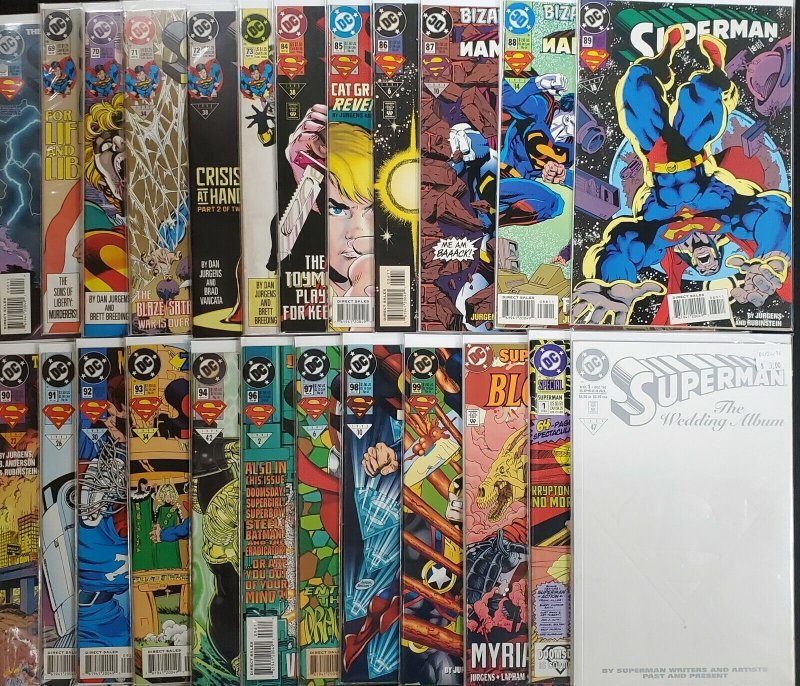 Superman #0 69-73 84-94 96-99 Annual Specials Lot of 24 Jurgens DC Vf/nm (DC Comics, 1994), raw comic book in VF/NM condition — front cover