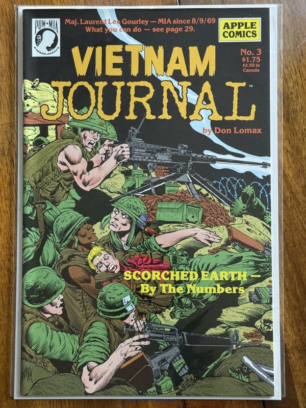 Vietnam Journal #3 (1988), raw comic book in NM- 9.2 condition — front cover