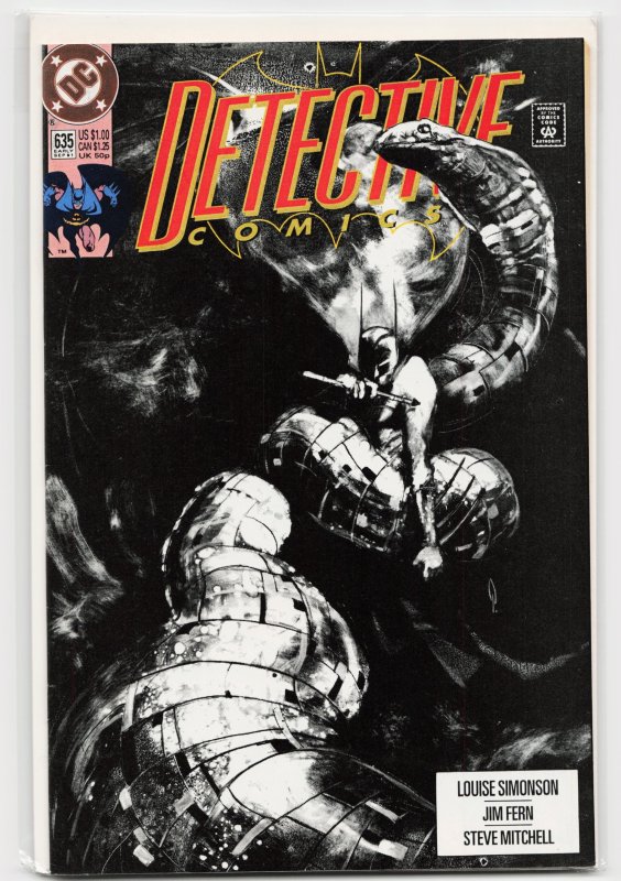 Detective Comics #635 (DC Comics, 1991), raw, ungraded comic book — front cover