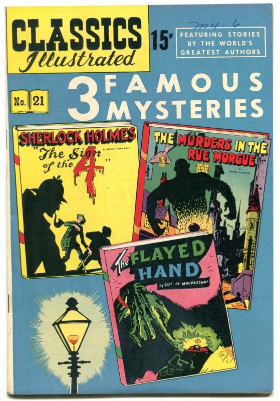 Classics Illustrated #21 (Gilberton, 1945), raw comic book in VF/NM condition — front cover