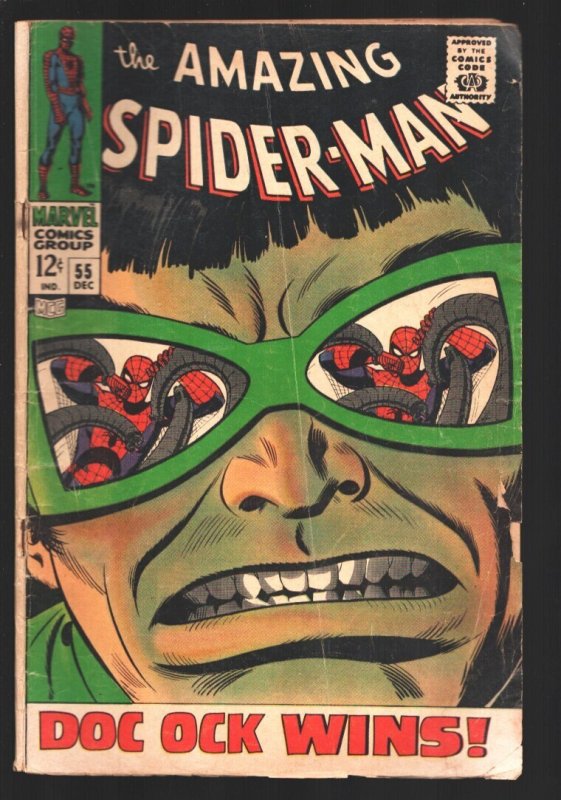Amazing Spider-Man #55 - 1968 - Marvel - G - Comic Book (Marvel Comics, 1968), raw, ungraded comic book — front cover