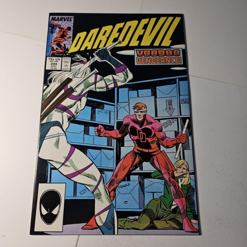 Daredevil #244 (Marvel Comics, 1987), raw comic book in NM condition — front cover