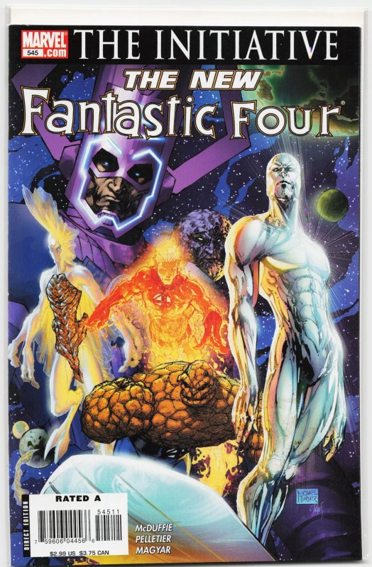 Fantastic Four #545 (Marvel Comics, 2007), raw, ungraded comic book — front cover