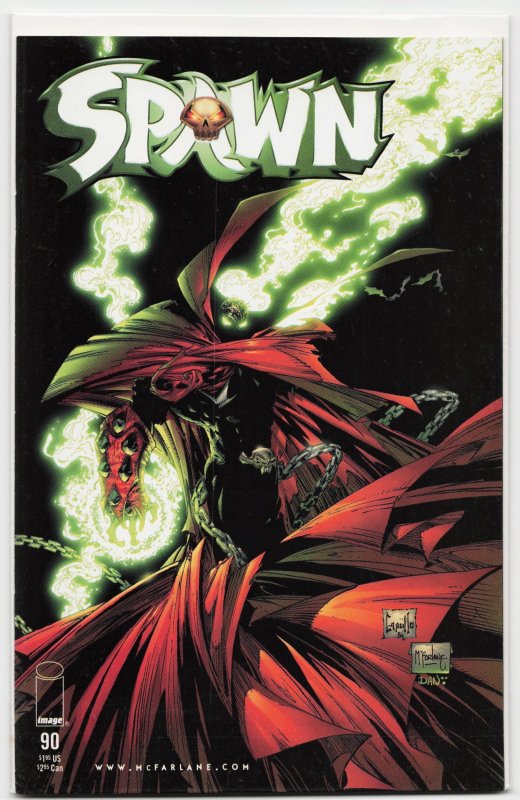 Spawn #90 (Image Comics, 1999), raw, ungraded comic book — front cover