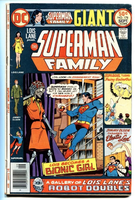 Superman Family #178 (DC Comics, 1976), raw comic book in VF- condition — front cover