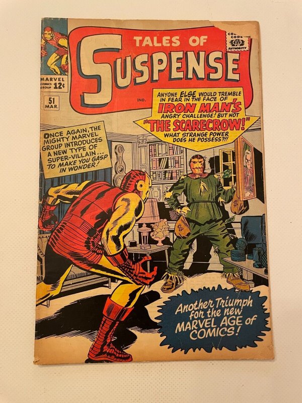 Tales of Suspense #51 (Marvel Comics), raw comic book in VG- condition — front cover