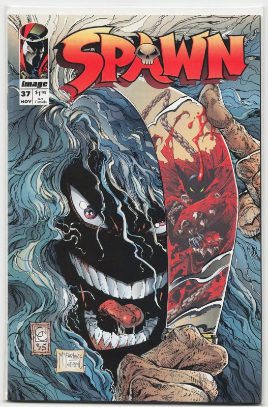 Spawn #37 (Image Comics, 1995), raw, ungraded comic book — front cover