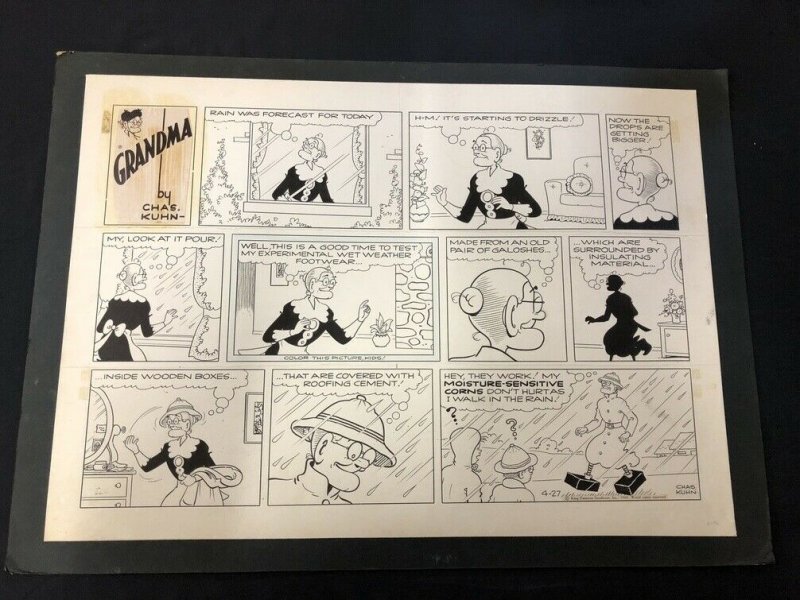 Grandma Original Sunday Comic Strip Art April #27 (1969), raw, ungraded comic book — front cover