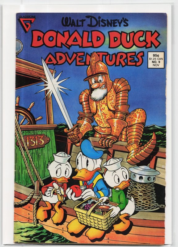 Donald Duck Adventures #9 (Disney Comics, 1988), raw, ungraded comic book — front cover