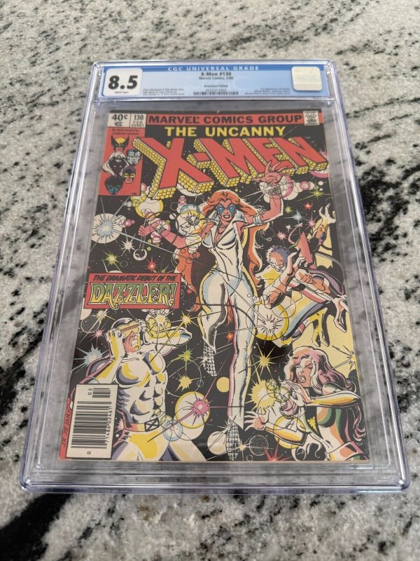 Uncanny X-Men #130 (Marvel Comics), CGC 8.5 graded comic book, Universal Blue label — front cover in its holder