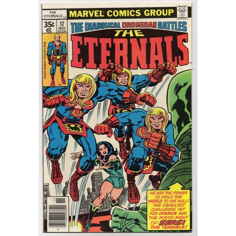 The Eternals #17 (Marvel Comics, 1977), raw comic book in VF/NM 9.0 condition — front cover