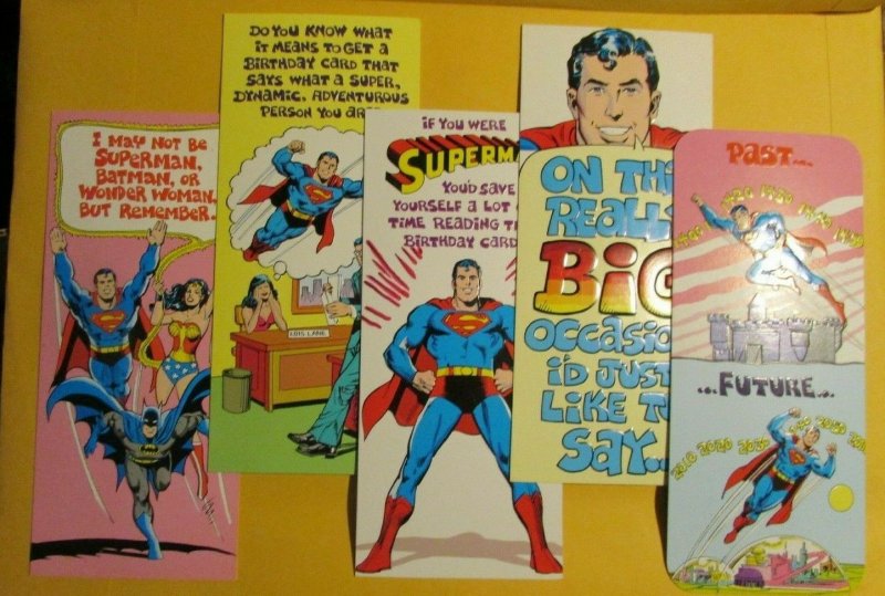 1978 Superman Mark 1 Greeting Card #33 37 41 44 45 Birthday Mixed LOT 5 Batman (1978), raw, ungraded comic book — front cover