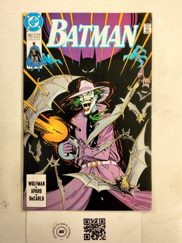 Batman #451 (DC Comics, 1990), raw comic book in NM condition — front cover